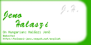 jeno halaszi business card